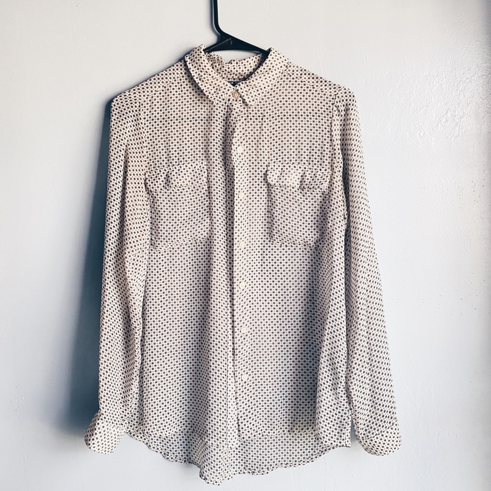 Old Navy Black & Grey Blouse